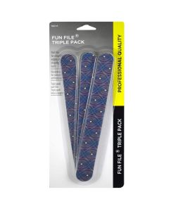 Fun file Triple pack Nail File Diamond Cosmetics Style may vary