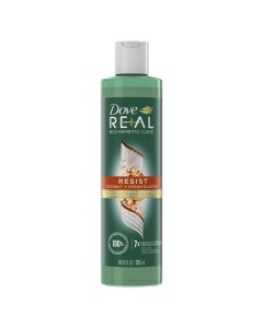 Dove Real Biomimetic Care Resist Daily Shampoo with Vegan Elastin All Hair Types, Coconut, 10 fl oz"