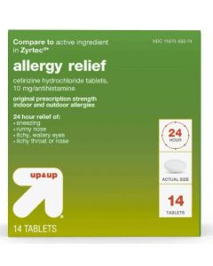 Cetirizine Hydrochloride Allergy Relief Tablets up and up