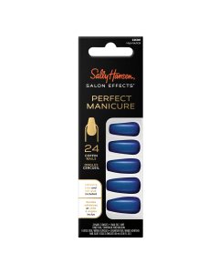 Sally Hansen Perfect Manicure Press on Nail Kit, Coffin, Hyp-Nautical, 24pcs"