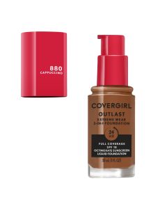 COVERGIRL Outlast Extreme Wear Foundation SPF18, 880 Cappuccino, 1 oz"