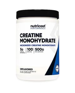 Nutricost Creatine Monohydrate Powder 500 Grams (Unflavored) Supplement