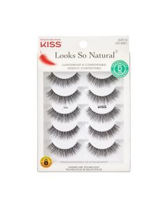 KISS Looks So Natural, False Eyelashes, Shy, 12 mm, Black, 5 Pairs"