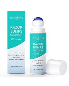 Evagloss Razor Bumps Solution- After Shave Repair Serum for Ingrown Hairs and Razor Burns, Roll-On for Men and Women -100g"