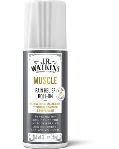 J.R. Watkins MUSCLE Pain Relief Roll-On, Camphor & Natural Magnesium, 3oz"