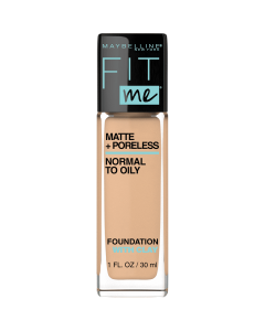 Maybelline Fit Me Matte + Poreless Liquid Foundation Makeup, 128 Warm Nude, 1 fl oz"