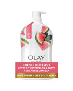 Olay Fresh Outlast Notes of Watermelon & Agave Body Wash, 33 fl oz"