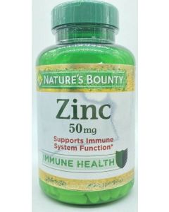 Nature's Bounty Zinc 50mg, Immune Support  Antioxidant Supplement, Promotes Skin Health 250 Caplets"