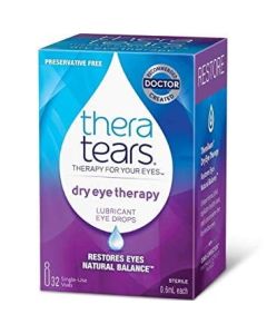 TheraTears Dry Eye Therapy Lubricating Eye Drops, Preservative Free, 30 Single-Use Vials"