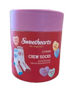 Sweethearts Candy 2 Pairs Crew Socks Gift Package