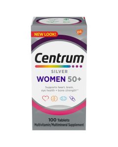 Centrum Silver Womens 50 Plus Vitamins, Multivitamin Supplement, 100 Count"