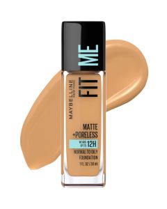 Maybelline Fit Me Matte Liquid Foundation Makeup, 332 Golden Caramel, 1 fl oz"