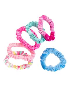 Scunci for Girls Original Scrunchies in Cheerful Multi-Colored Mixed Knits, 6ct"