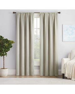 Eclipse Traditional Rod Pocket Room Darkening Curtain Panel, 54"" x 54"""