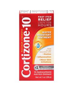 Cortizone-10 Maximum Strength 1% Hydrocortisone Anti-Itch Water Resistant Ointment 1oz 2pk