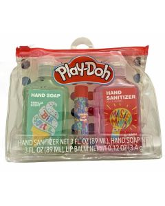 Play-Doh Hand Soap Lip Balm w/ Carry Case Gift Set Kit 4 Pieces