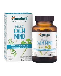 Himalaya Hello Calm Mind, with Bacopa and L-Theanine, for Relaxation & Concentration, 60 Capsules"