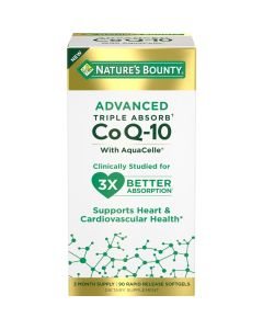 Nature’s Bounty AquaCelle CoQ10 100 mg Softgels for Heart Health, 3x Absorption, 90 Ct"