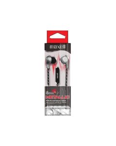 MAXELL 199600 BASS 13 METALLIC EARBUD SILVER