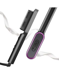 Hair Straightener Brush - Straightening Comb with Anti-Scald, 30s Fast Ceramic Heating, 5 Heat Levels, Auto Off, Frizz-Free, 360 Swivel Cord Portable Straightening Comb for Home"