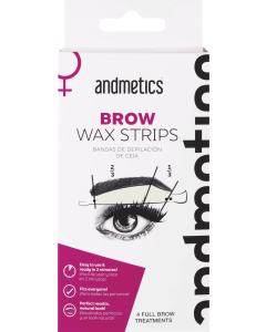 Andmetics Brow Wax Strips - 4 Full Brow Treatments