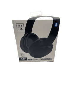 GenTek NC1 Noise Cancelling Bluetooth Wireless Headphones -  Black