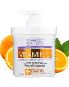 Advanced Clinicals Brightening Vitamin C Body Cream for Dark Spots and Age Spots. 16 OZ