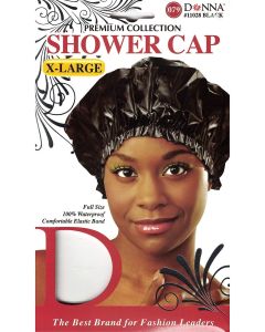 Donna Collection XL Shower Cap Black #11028