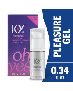 K-Y Intense Pleasure Gel Lube, Water Based Personal Lubricant For Sexual Wellness, Vaginal Moisturizer, 0.34 fl oz"