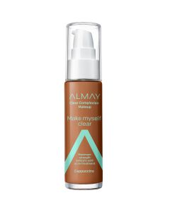 Almay Clear Complexion Makeup, Hypoallergenic, Cruelty Free, Fragrance Free, Dermatologist Tested Foundation, 1.0 oz - 900 Cappuccino"