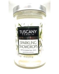 Tuscany Candle Holiday Limited Edition Jar Candle (Sparkling Snowdrops, 18 Ounce)