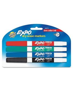 Expo 4pk Dry Erase Markers Fine Tip Multicolored