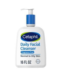 Cetaphil Daily Facial Cleanser for Sensitive, Combination to Oily Skin, 16 oz"