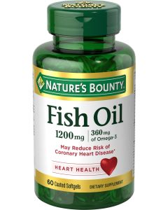 Nature's Bounty Fish Oil With Omega 3 Softgels, 1200 Mg, 60 Ct"