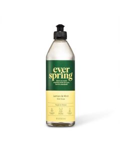 Lemon & Mint Liquid Dish Soap - 18 Fl Oz - Everspring™