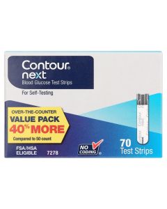 Contour Next Blood Glucose Test Strips Value Pack, 70 Ct"