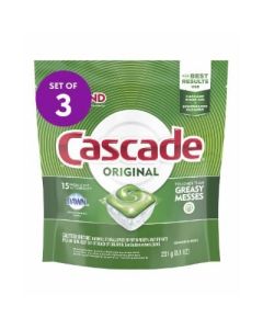 Cascade Dishwashing Detergents - Dishwasher Action Packs - 1 Pack of 15