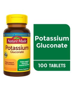 Nature Made Potassium Gluconate Tablets, 550 Mg, 100 Ct"