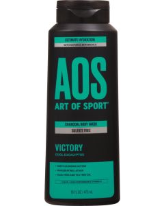 Art of Sport Men s Body Wash, Charcoal Activated Shower Soap, Eucalyptus Fragrance, Made with Natural Botanicals, Moisturizing Tea Tree Soap, Made for Athletes, Victory Scent, 16 fl oz (Pack of 1)"