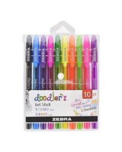 Zebra Pen Doodlerz Medium Gel Stick Pen, Assorted Neon Colors, 10 Ct | CVS