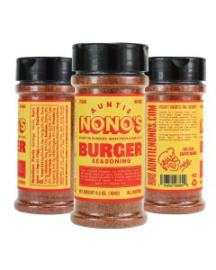 Auntie Nono’s Burger Seasoning, All-Natural Smoke Seasoning for Burgers, Steaks, Fries, Veggies, Pork, Grilling, BBQ, and Snacks, 6.5 oz."