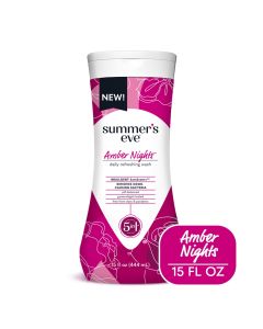 Summer's Eve Amber Nights Feminine Wash with Oat & Shea Extracts, Removes Odor, 15 fl oz"