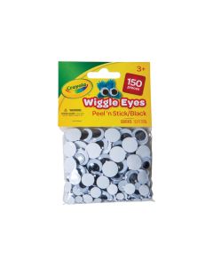 Crayola - Wiggle eyes set - 150 pieces - ""0.28, 0.39, 0.47, 0.59 in"" - black"