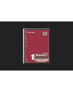 Top Flight 1 Subject College Rule Notebook 70 Sheets Quantity 1 Notebook Color May Vary