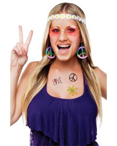 Fun World Women's Masks and Headgear 60'S - '60s Hippie Accessories Set