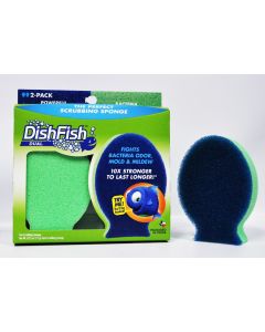 Dishfish Dual Dish Scrubber Sponge 2-Pack Cp201-2 Pack of 32 - All