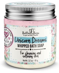 Bella & Bear Unicorn Dreams Whipped Bath Soap - Travel Size 3.2oz