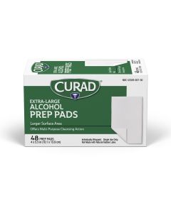 CURAD Extra Large Alcohol Prep Pads, 4" x 5.5", 48 CT