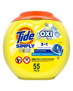 Simply Oxi + Ultra Stain Release Refreshing Breeze Scent Laundry Detergent Pods (55-Count)