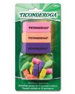 Dixon Ticonderoga Assorted Eraser Assorted Colors Bulk (X38931)